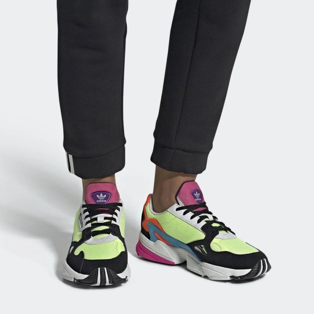 Adidas Original Women's FalconHi Res Yellow Milti Color CG6210 US SZ 8